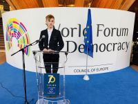 Студент факультета бизнеса и права принял участие во Всемирном Форуме за демократию в Страсбурге