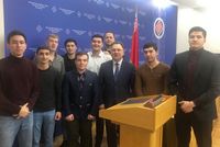 The Meeting in the Ministry of Foreign Affairs  Students of the Economics faculty had a meeting with the First Deputy Minister of Foreign Affairs of the Republic of Belarus